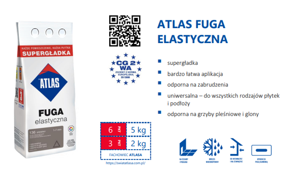 Obrazek ATLAS FUGA  2KG 203 STALOWY ELASTYCZNA