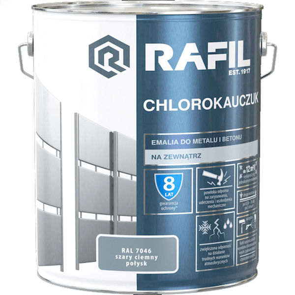 Obrazek RAFIL Chlorok RAL 7046 szary ciemny 10L